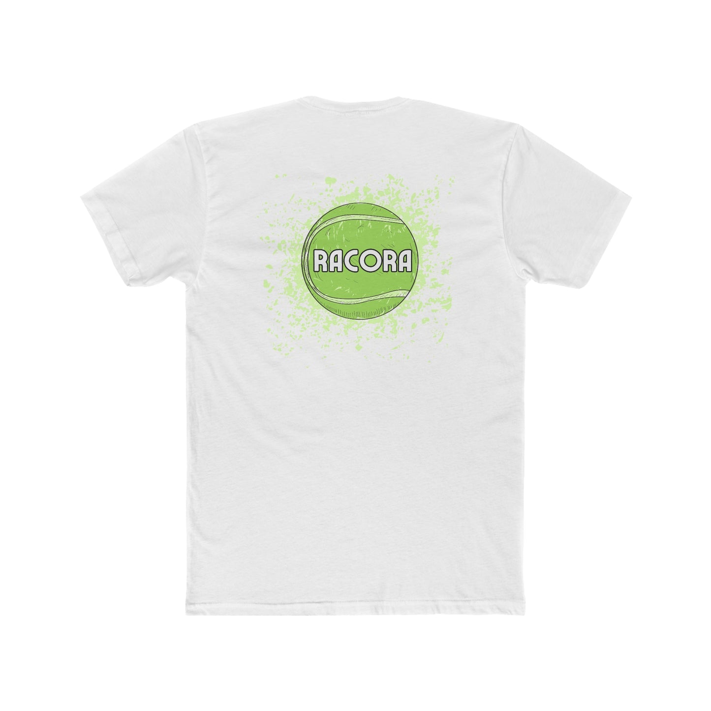 White Racora retro t-shirt - back side