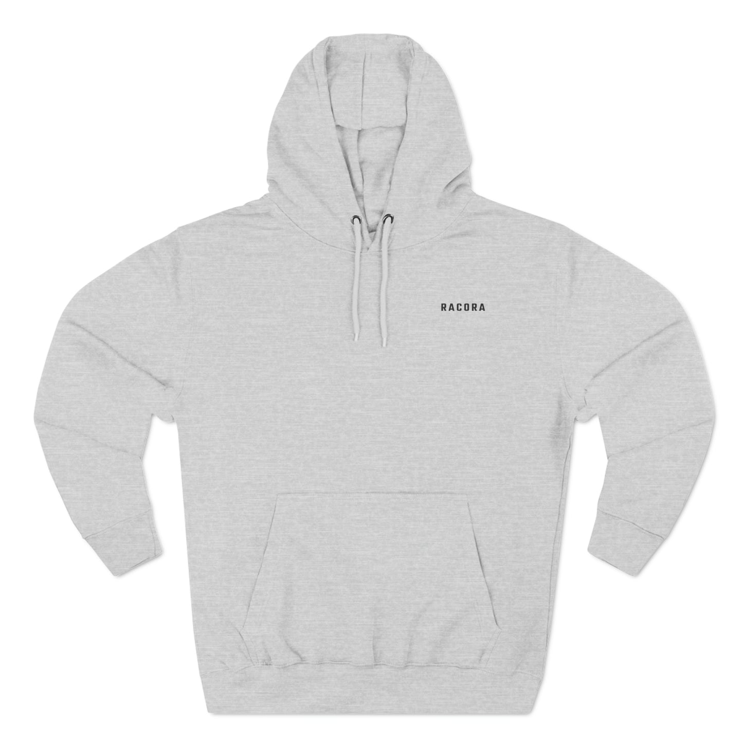 Racora gray fleece hoodie - front side