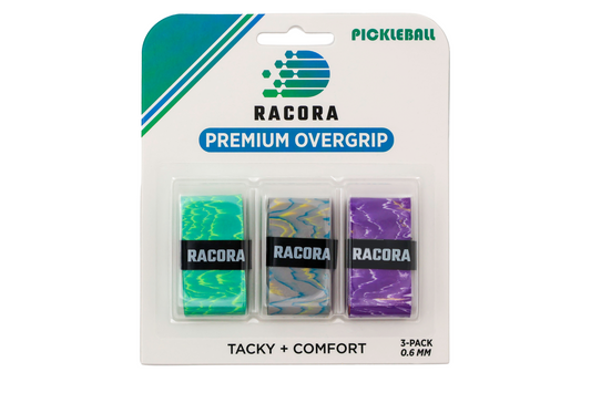 Racora waves pickleball overgrips in packaging