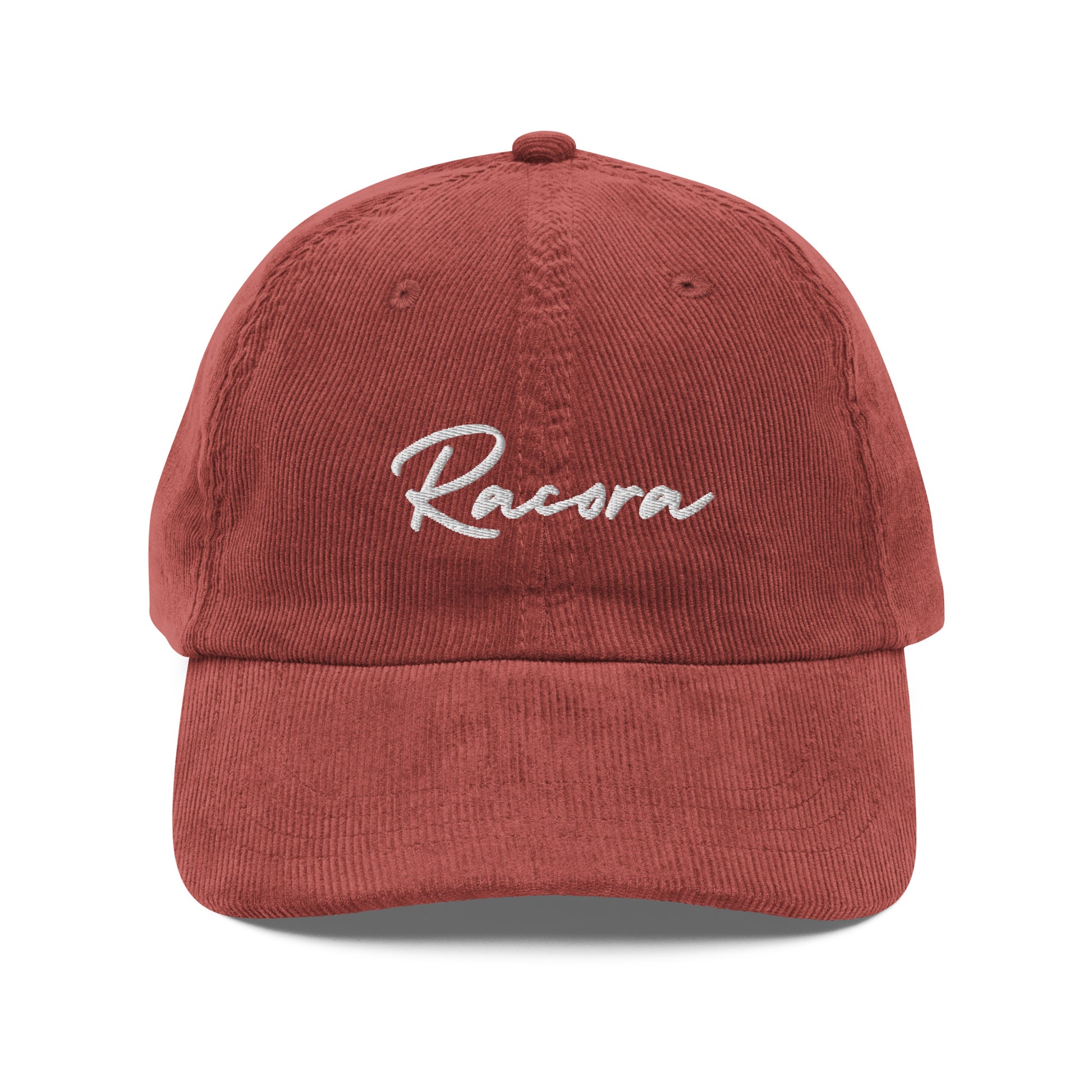 Red Racora Corduroy Hat - front side