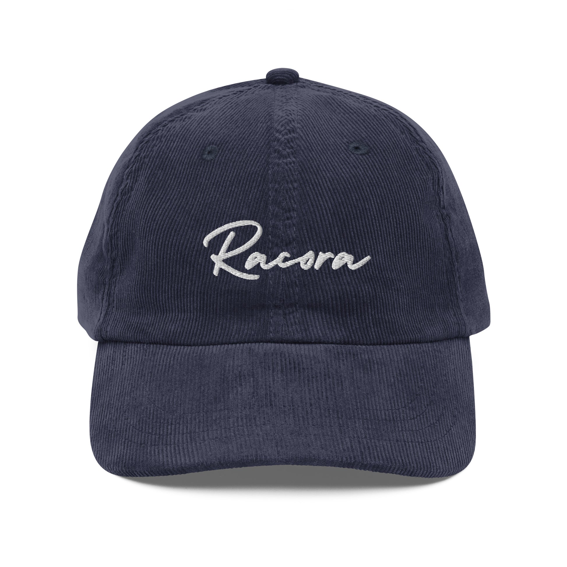 Navy Racora Corduroy Hat - front side